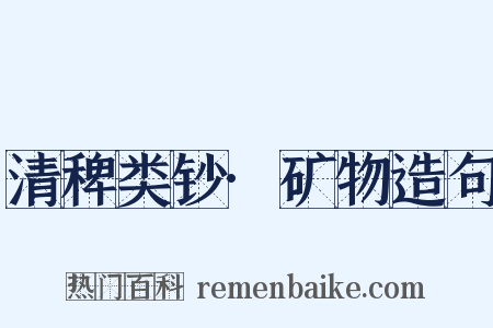 清稗类钞·矿物造句是什么意思的图片